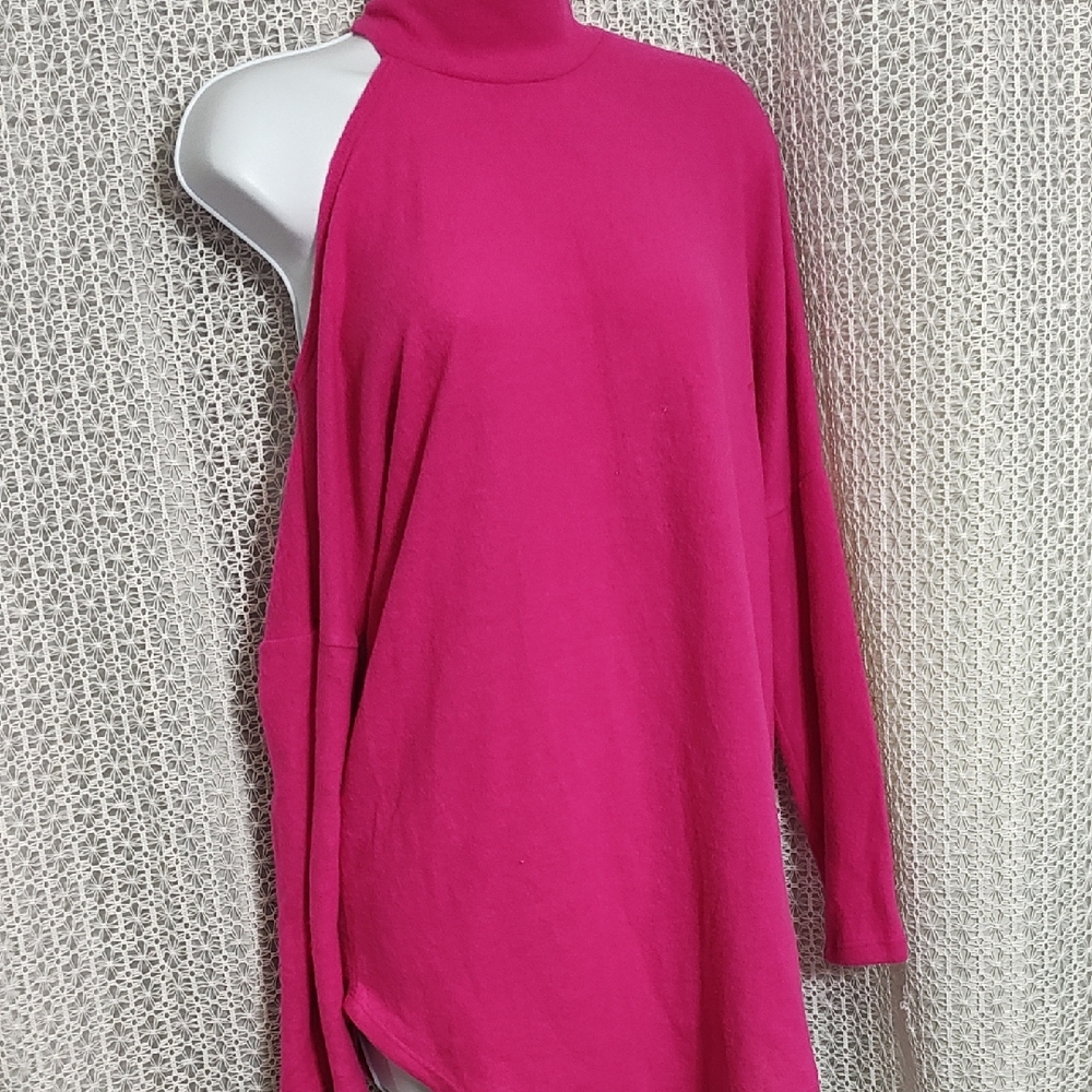 Elegant Fuchsia Asymmetrical Tunic
